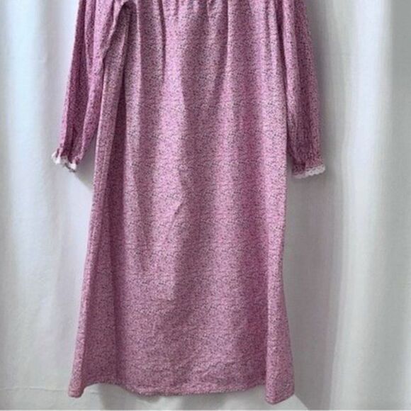 SWEET Vintage Kittens by Katz Pink Floral Cottagecore Nightgown Made in USA NEW - Picture 5 of 11